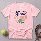 Slow Miles Count Turtle Tee — Blossom