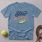 Slow Miles Count Turtle Tee — Blue Jean