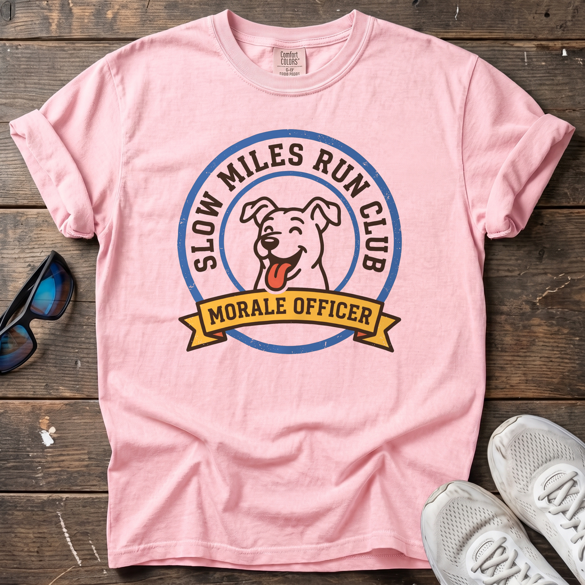 Slow Miles Morale Officer Tee — Blossom