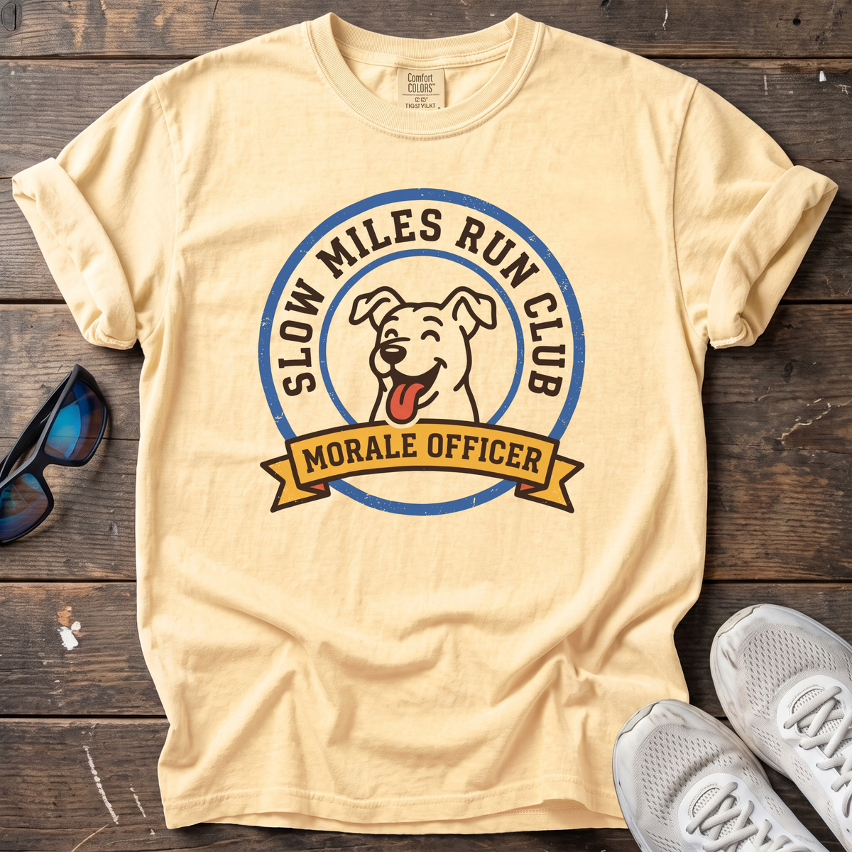 Slow Miles Morale Officer Tee — Butter