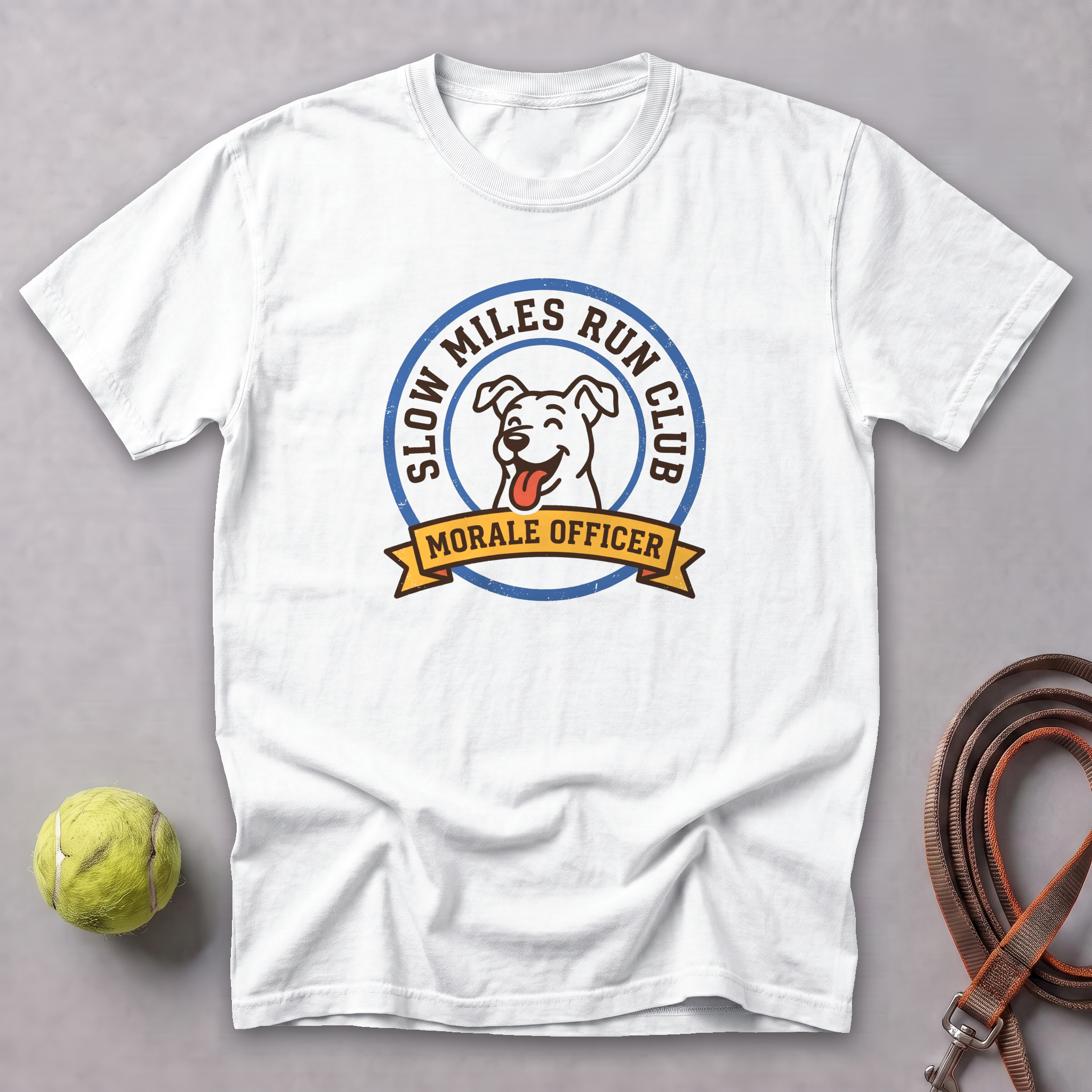 Slow Miles Morale Officer Tee — White