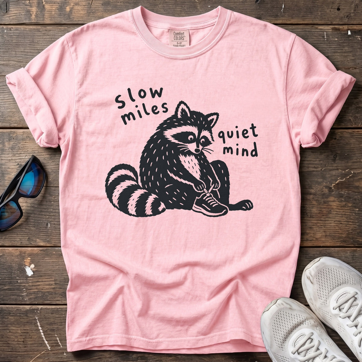Slow Miles, Quiet Mind Tee — Blossom