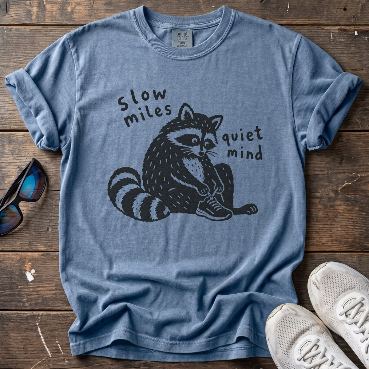 Slow Miles, Quiet Mind Tee — Blue Jean