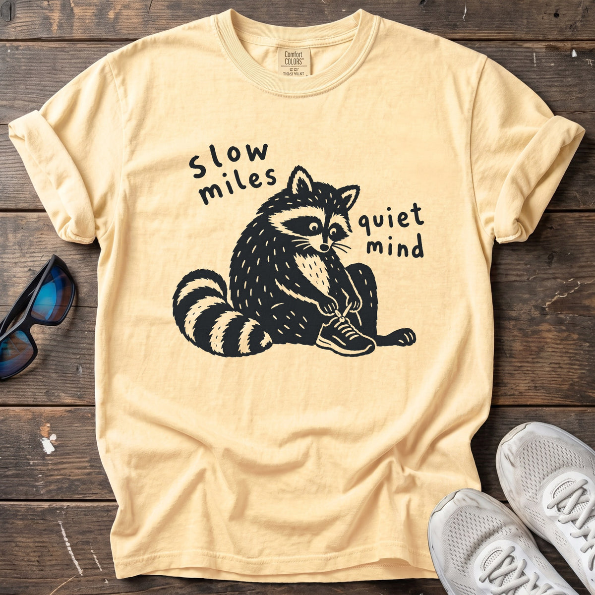 Slow Miles, Quiet Mind Tee — Butter