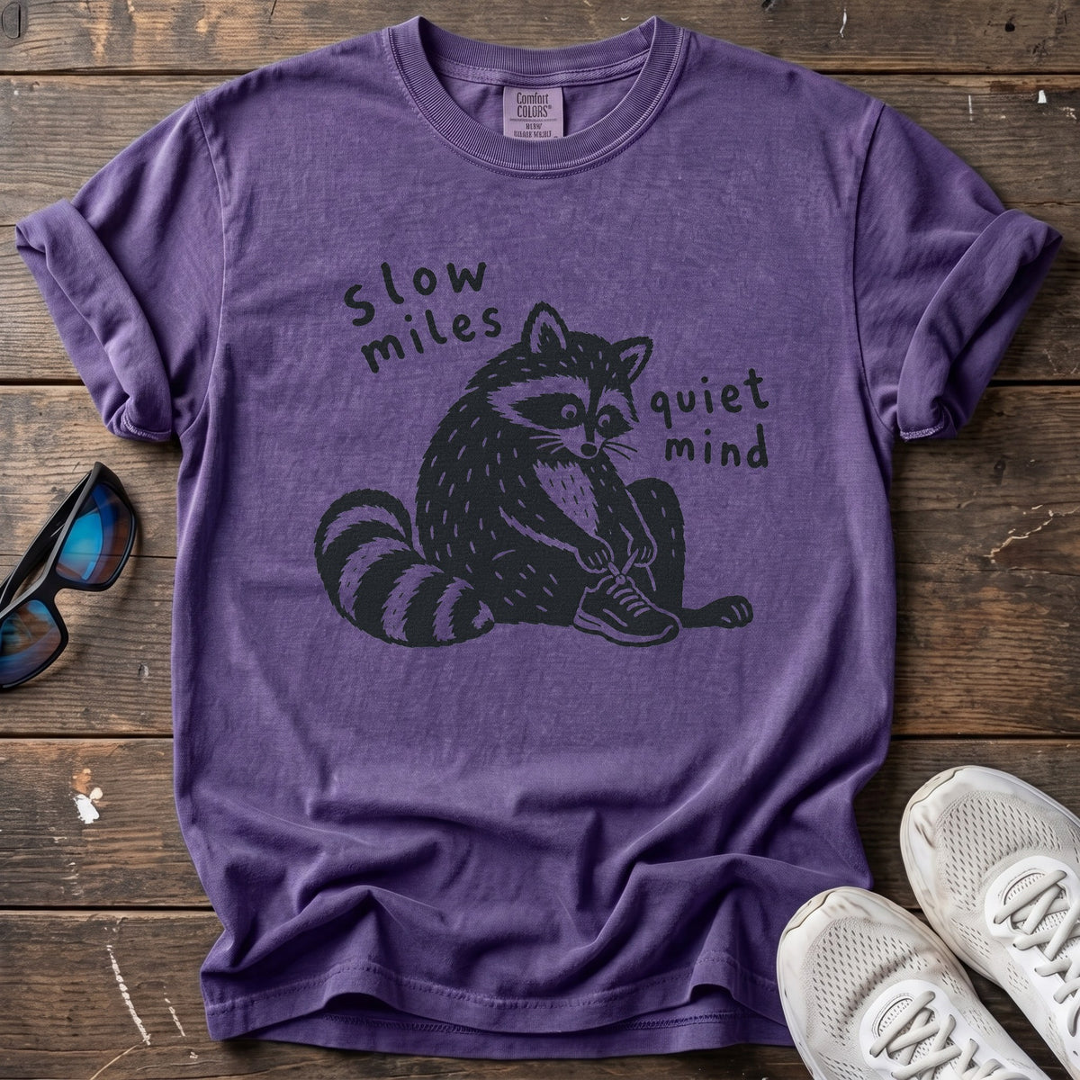 Slow Miles, Quiet Mind Tee — Grape