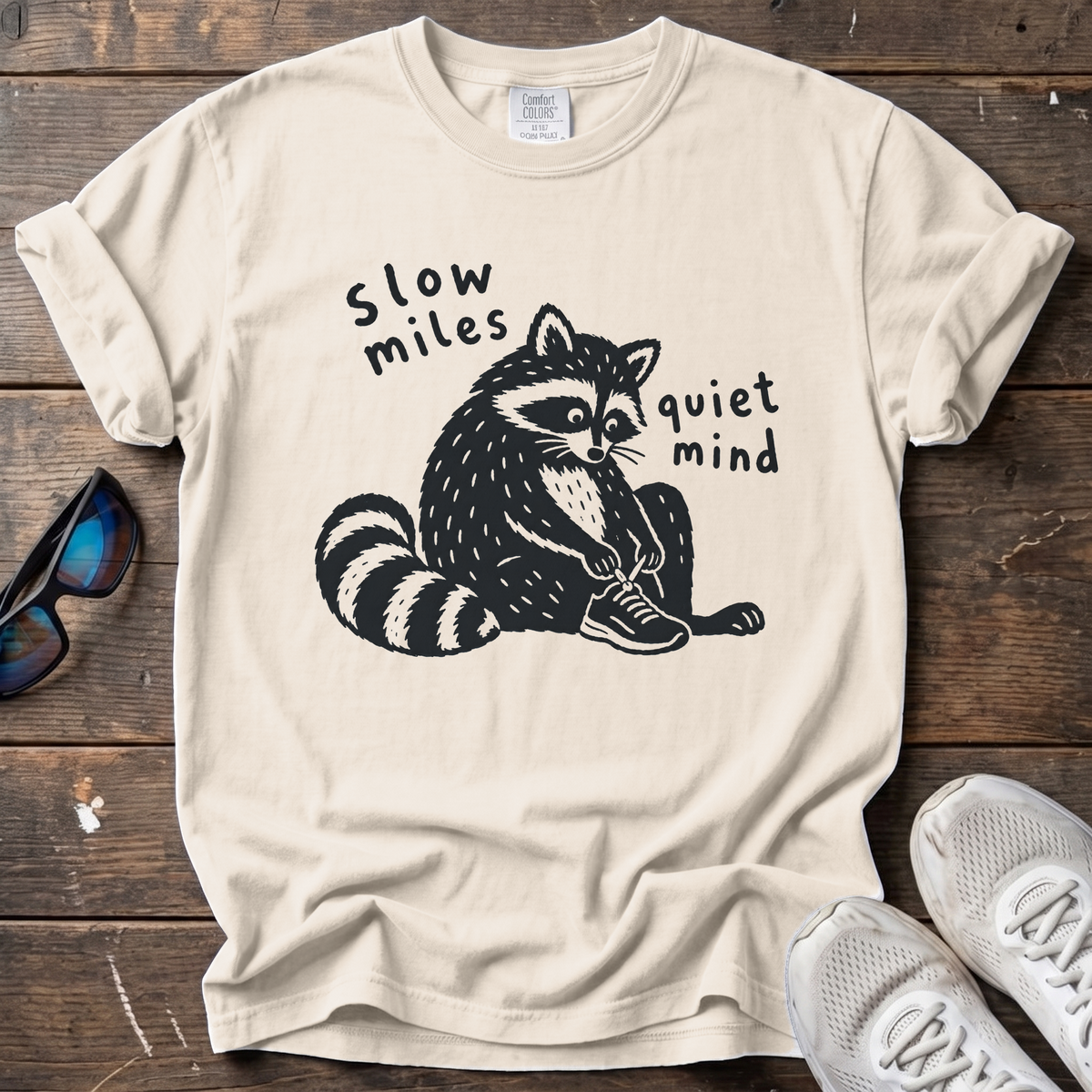 Slow Miles, Quiet Mind Tee — Ivory