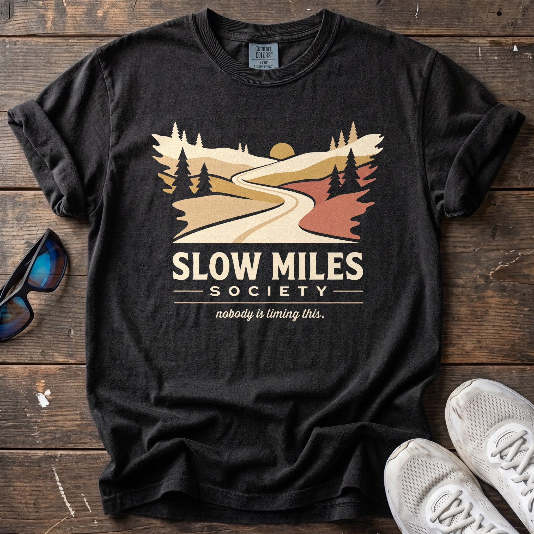 Slow Miles Society Tee — Black