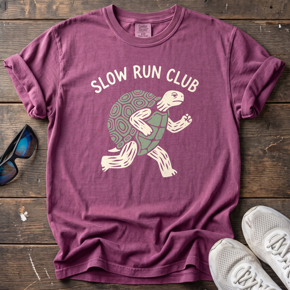 Slow Run Club Tee — Berry