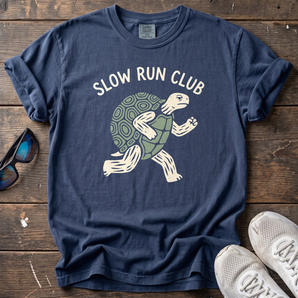 Slow Run Club Tee — True Navy