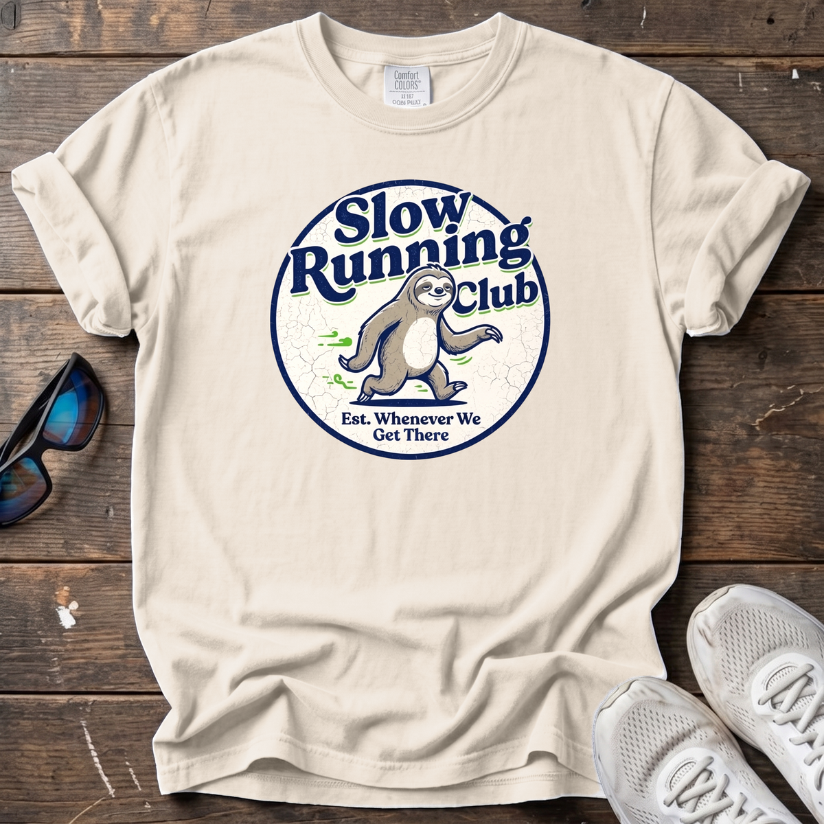 Slow Running Club Sloth Tee — Ivory