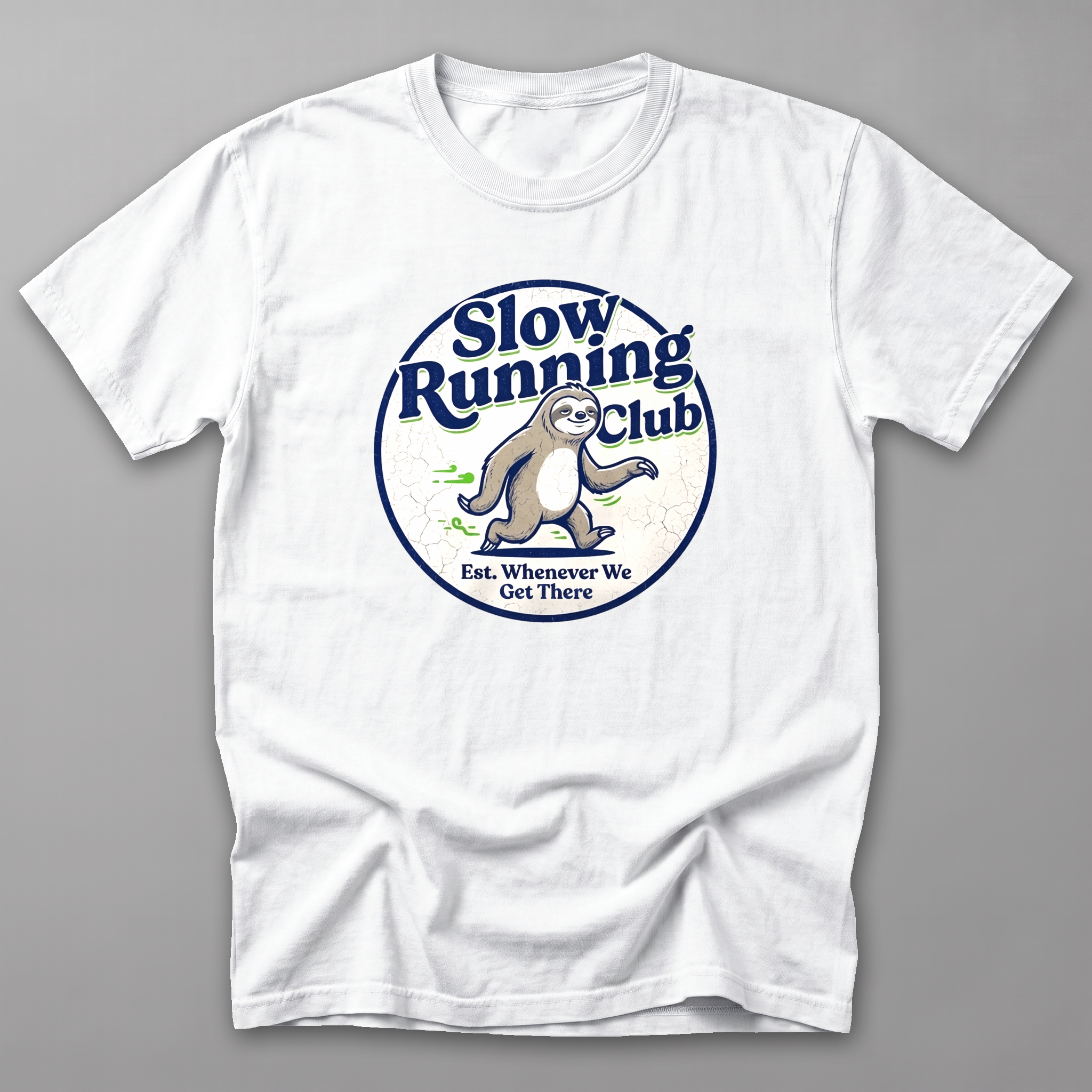 Slow Running Club Sloth Tee — White