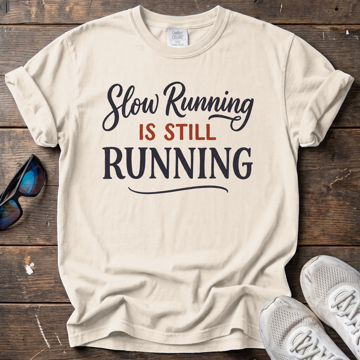 Slow Running is Running Tee — Ivory