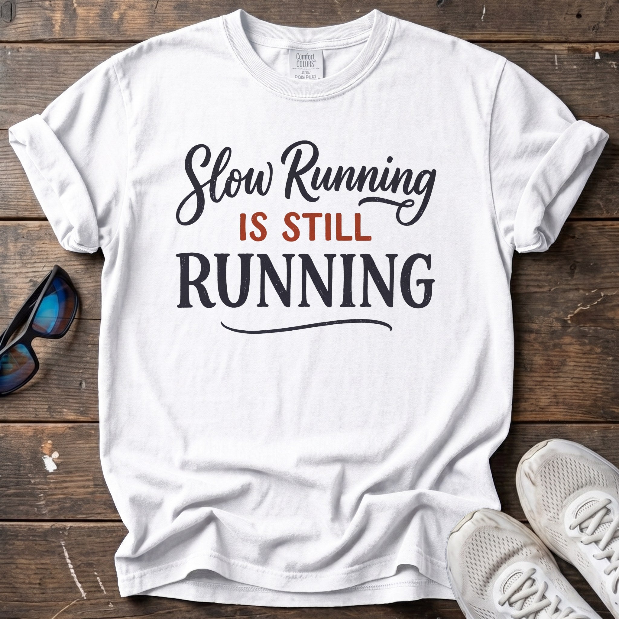 Slow Running is Running Tee — White