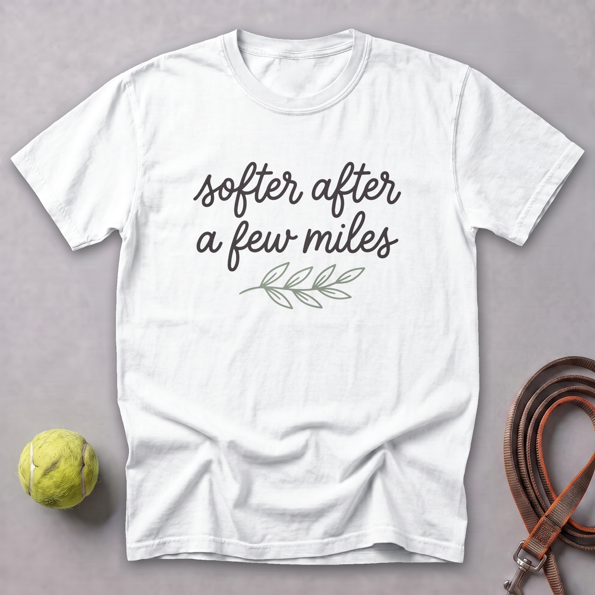 Softer After a Few Miles Tee — White