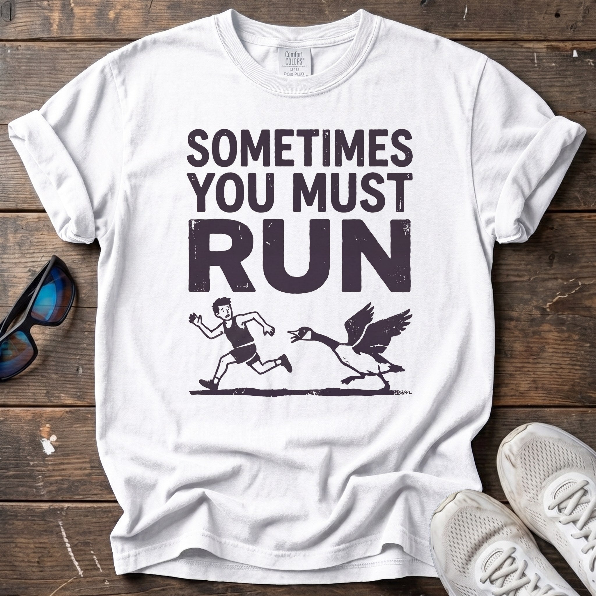 Sometimes You Must Run Tee — White
