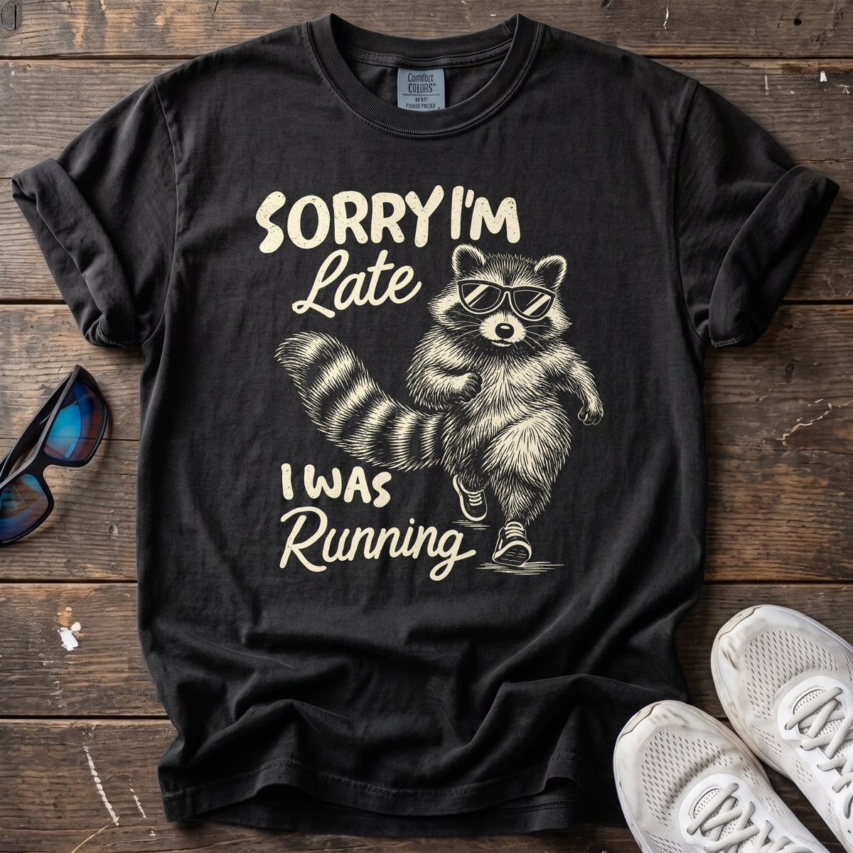 Sorry I'm Late Tee — Black