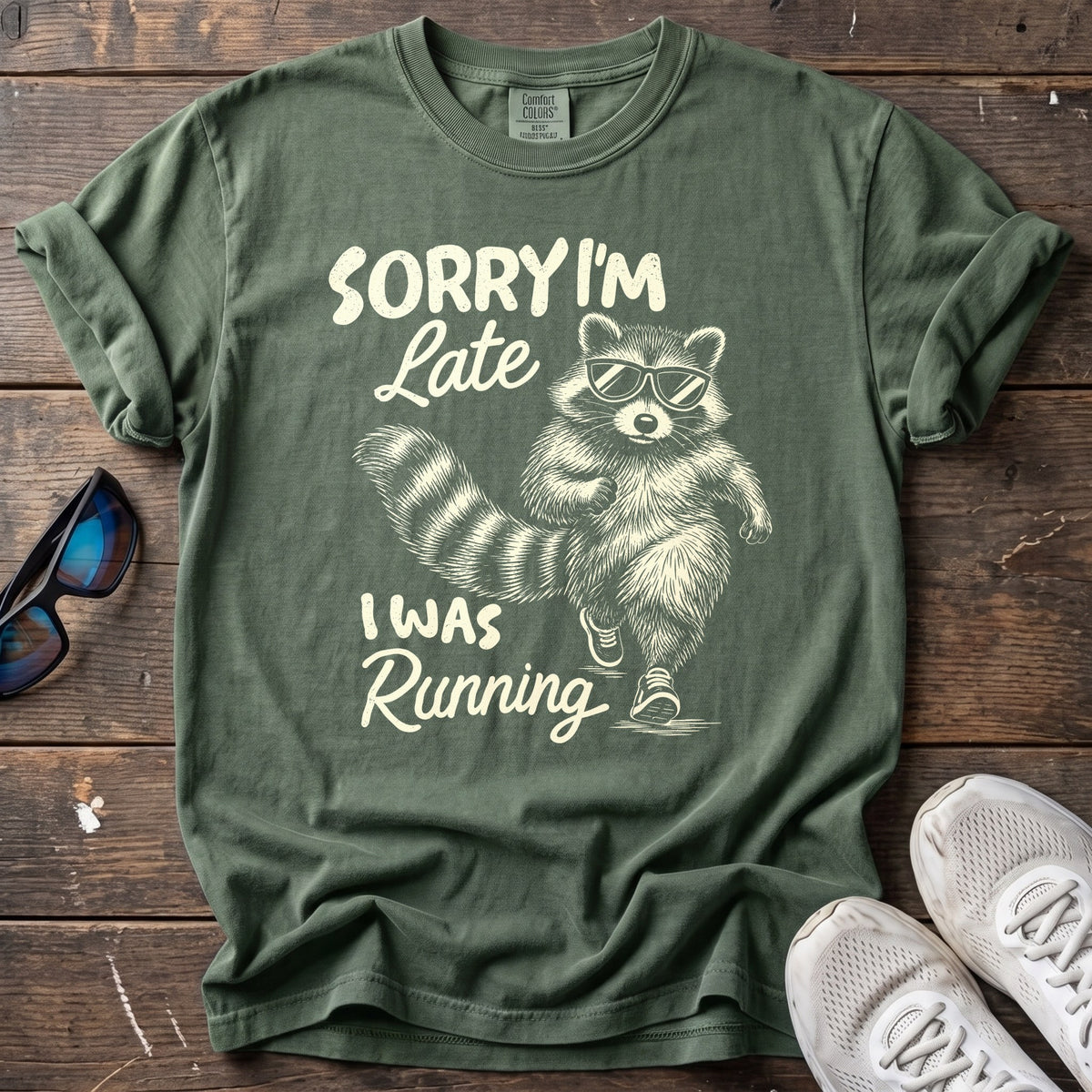 Sorry I'm Late Tee — Moss