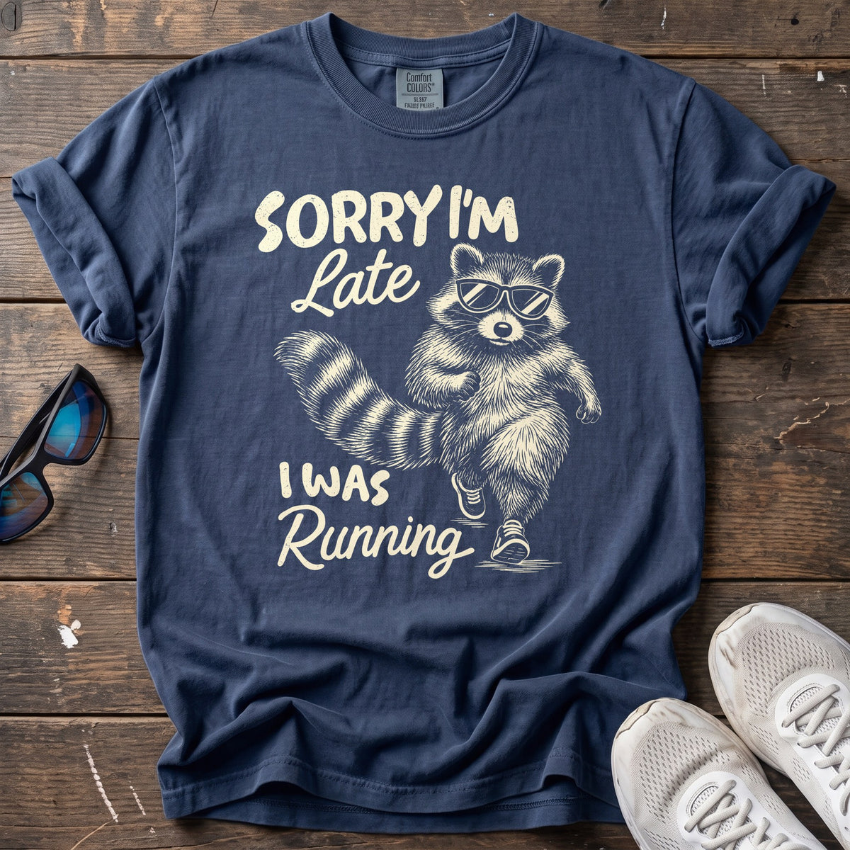 Sorry I'm Late Tee — True Navy