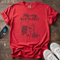 Stay Cozy, Run Slowly Tee — Red