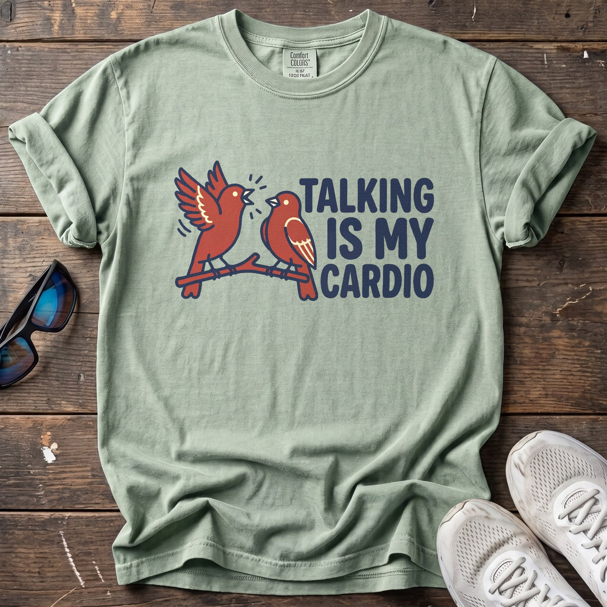 Talking Is My Cardio Tee — Bay