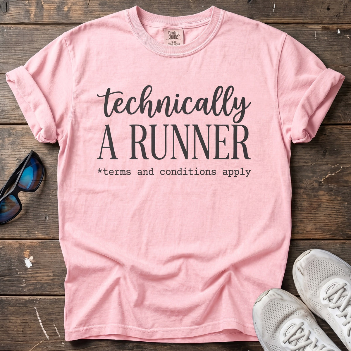 Runner: Conditions Apply Tee — Blossom