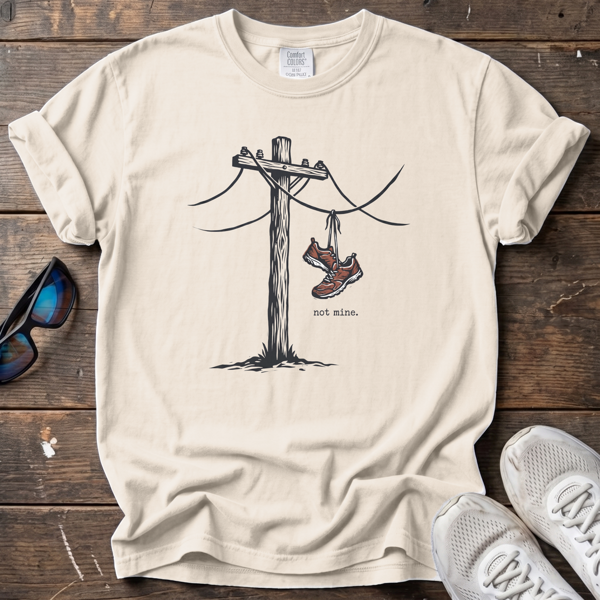 Telephone Shoes Tee — Ivory