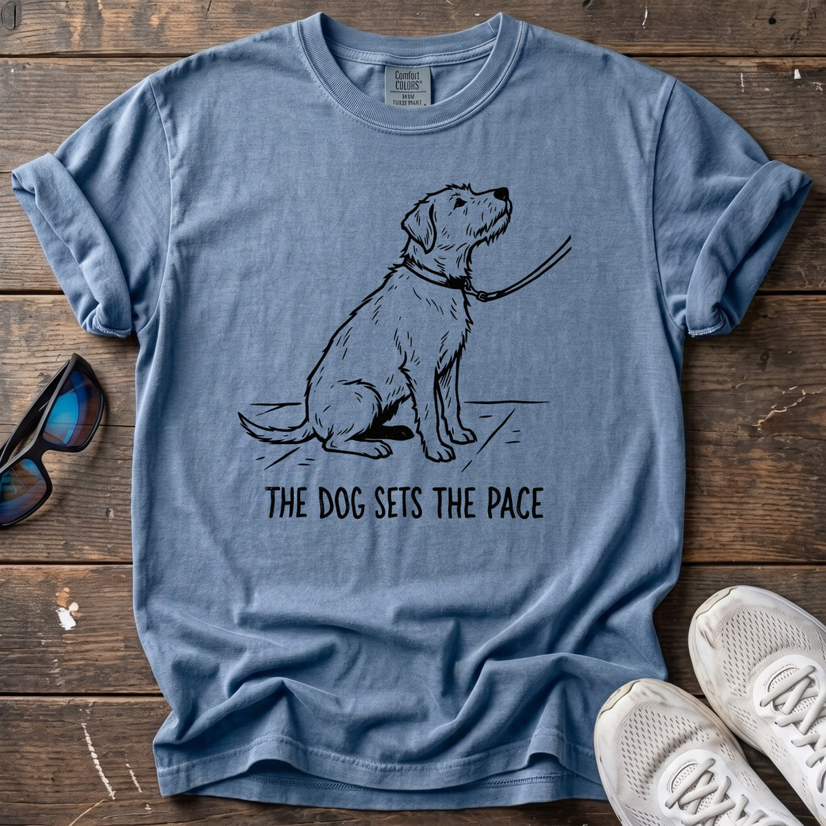 Dog Pace Tee — Blue Jean