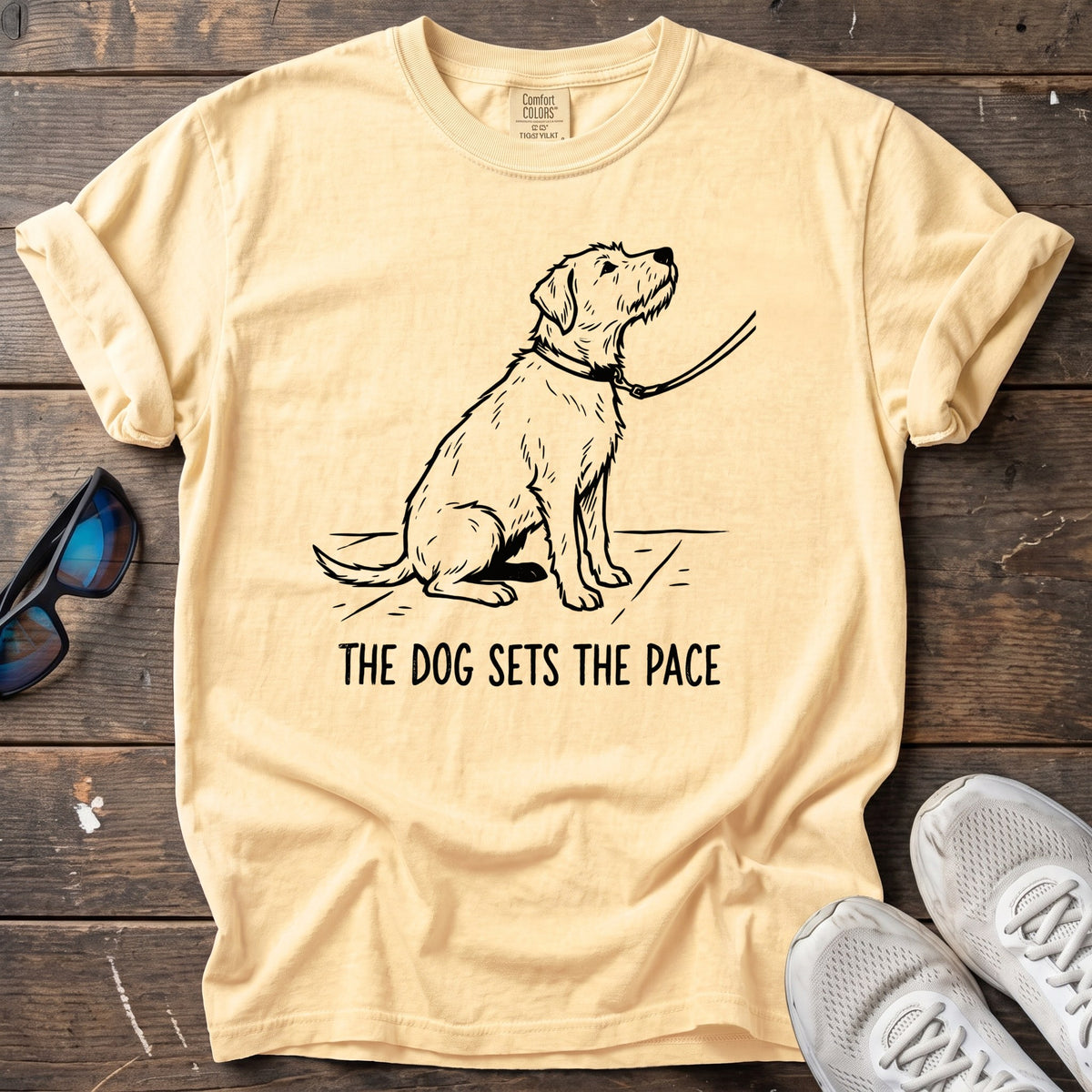 Dog Pace Tee — Butter