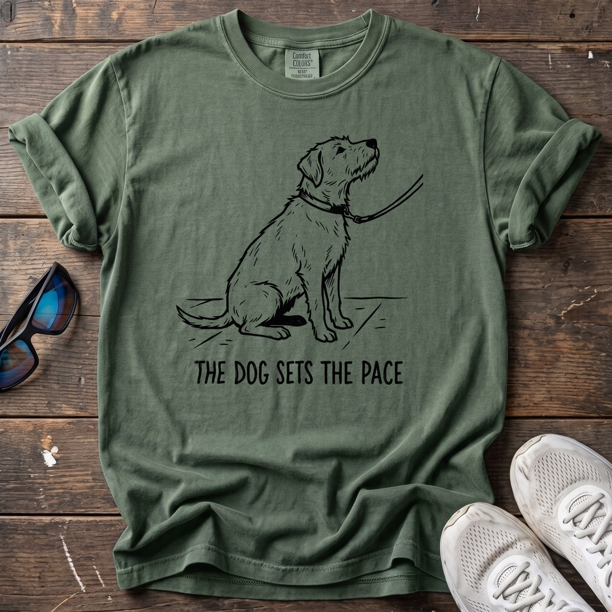 Dog Pace Tee — Moss