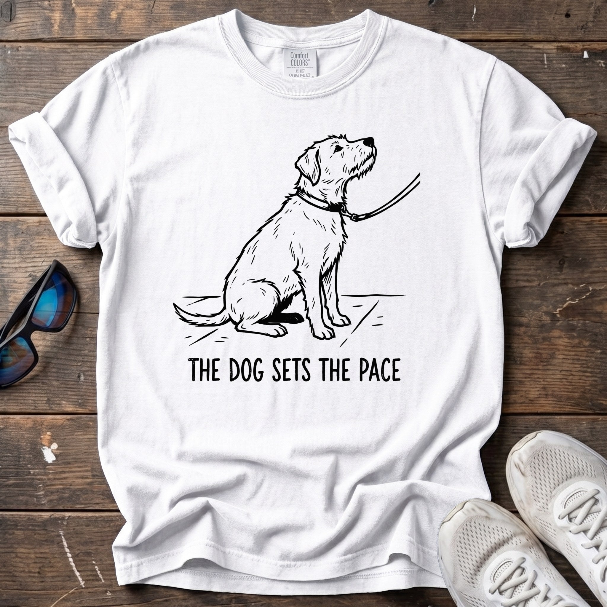 Dog Pace Tee — White