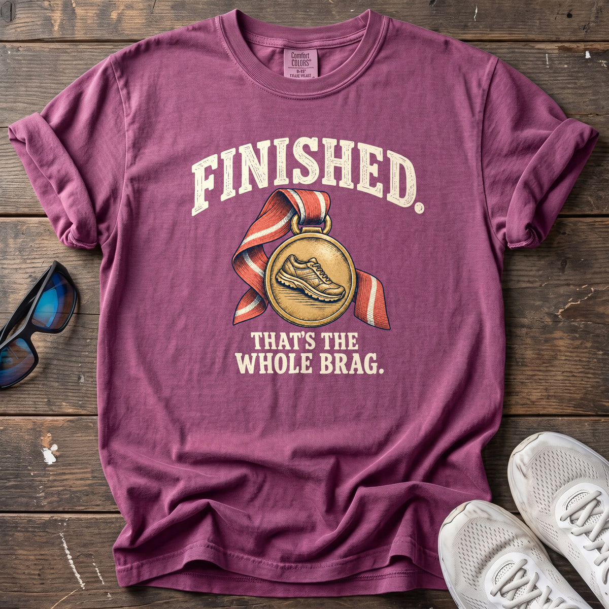 Finishing Brag Tee — Berry