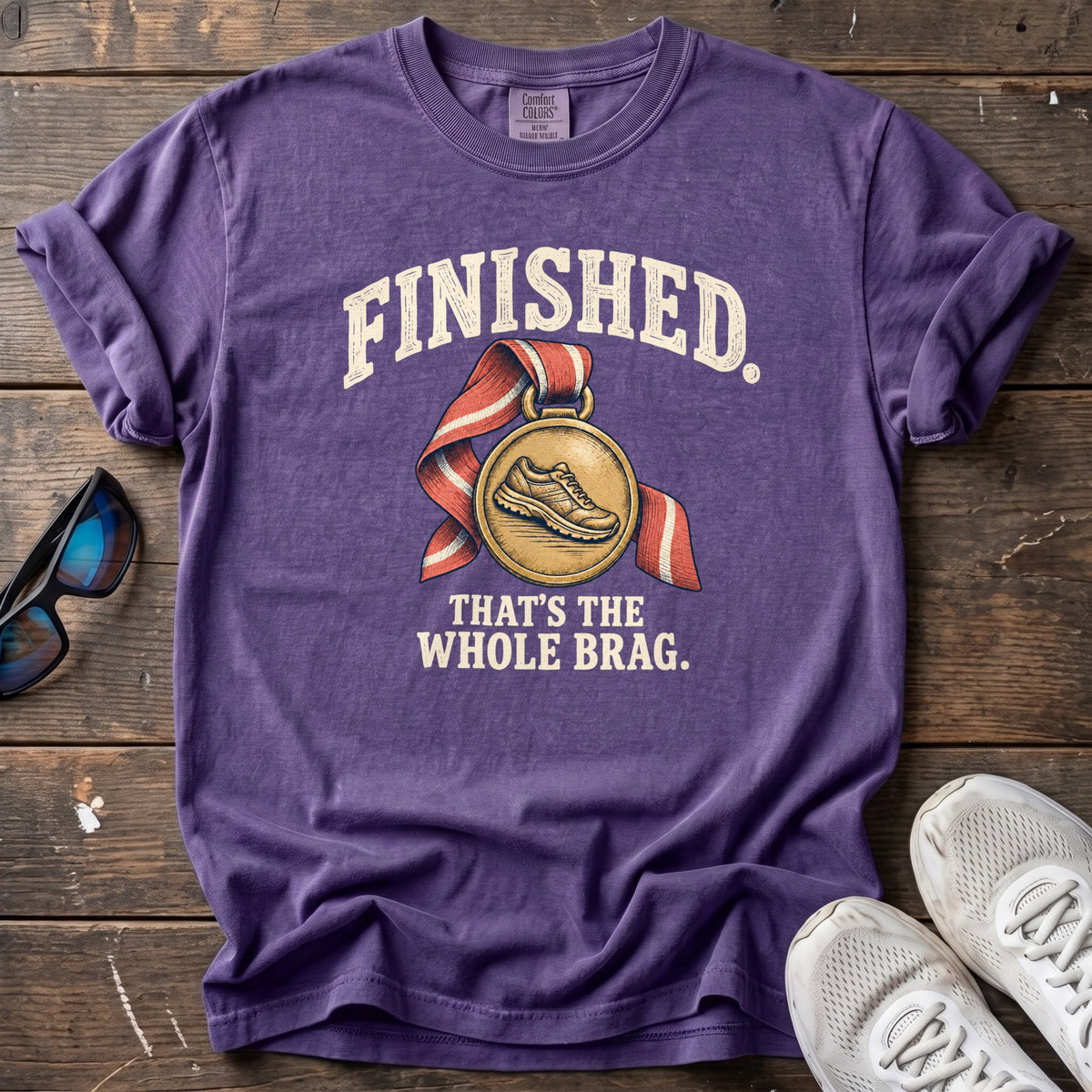 Finishing Brag Tee — Grape
