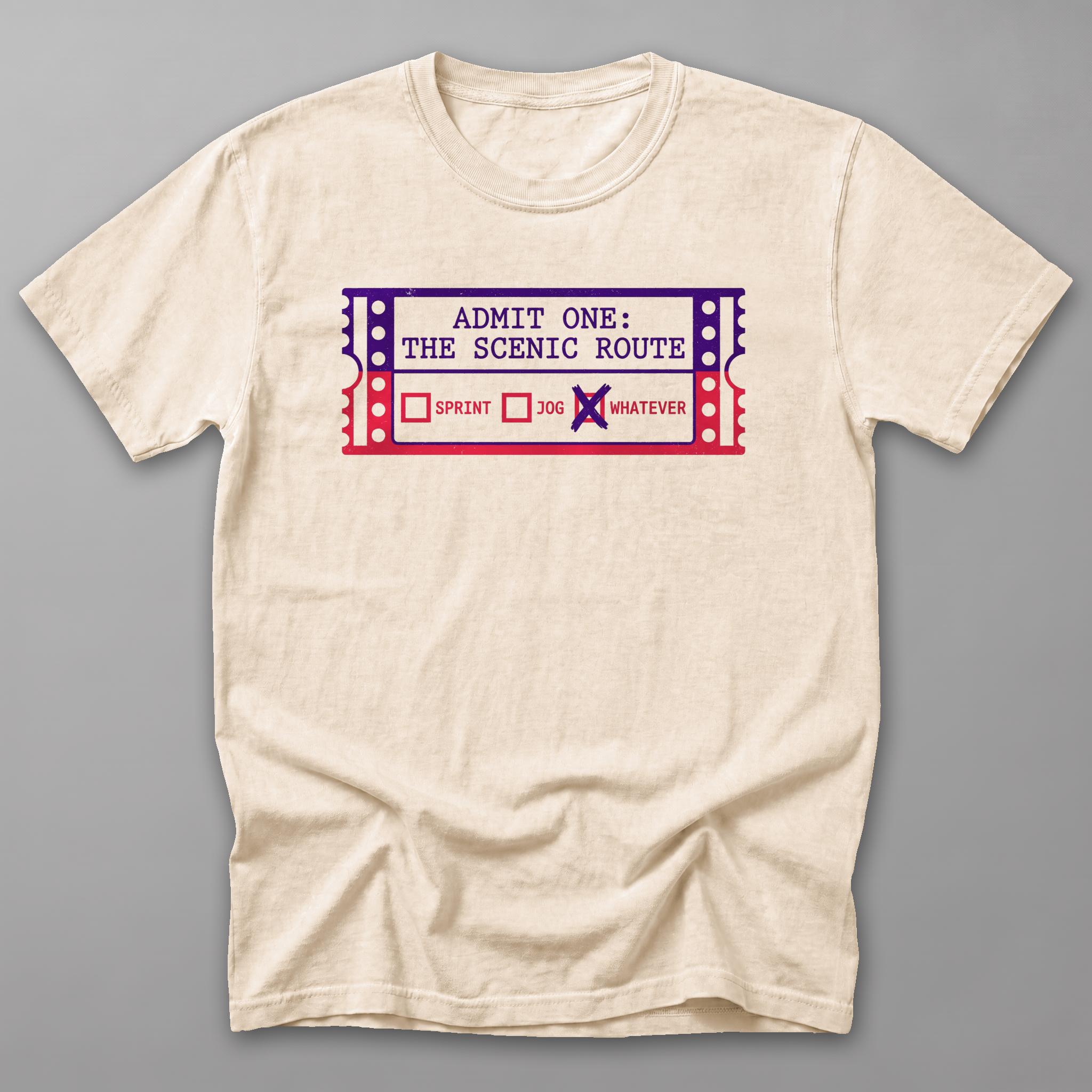 Ticket to the Scenic Route Tee — Ivory