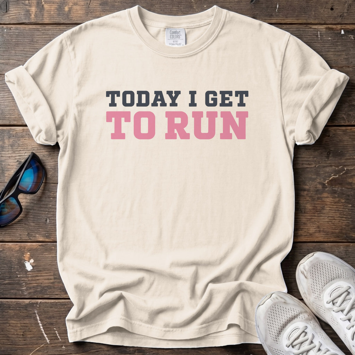 Today I Get to Run Tee — Ivory