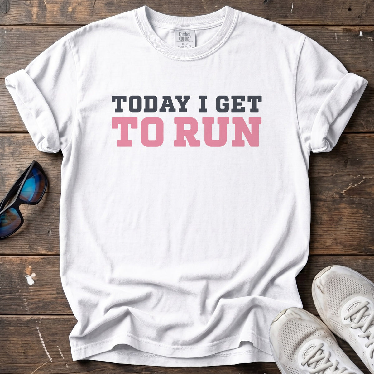 Today I Get to Run Tee — White