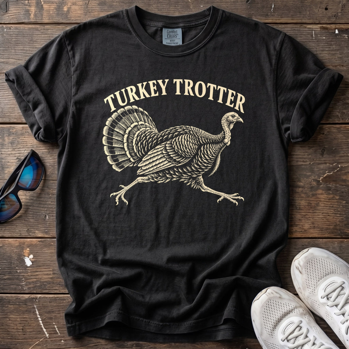 Turkey Trotter Tee — Black