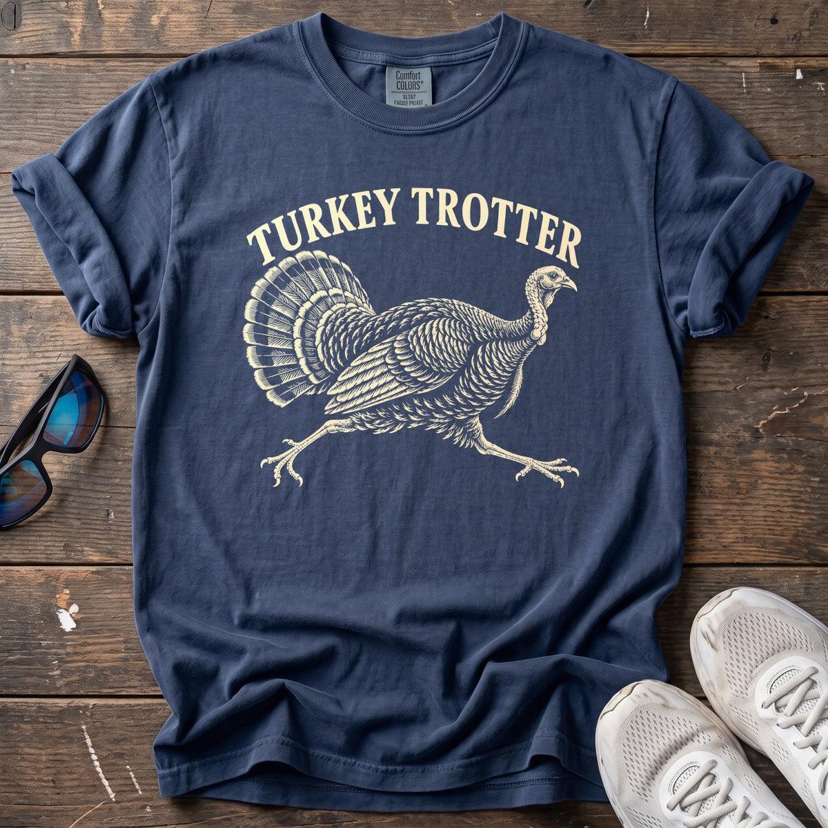 Turkey Trotter Tee — True Navy