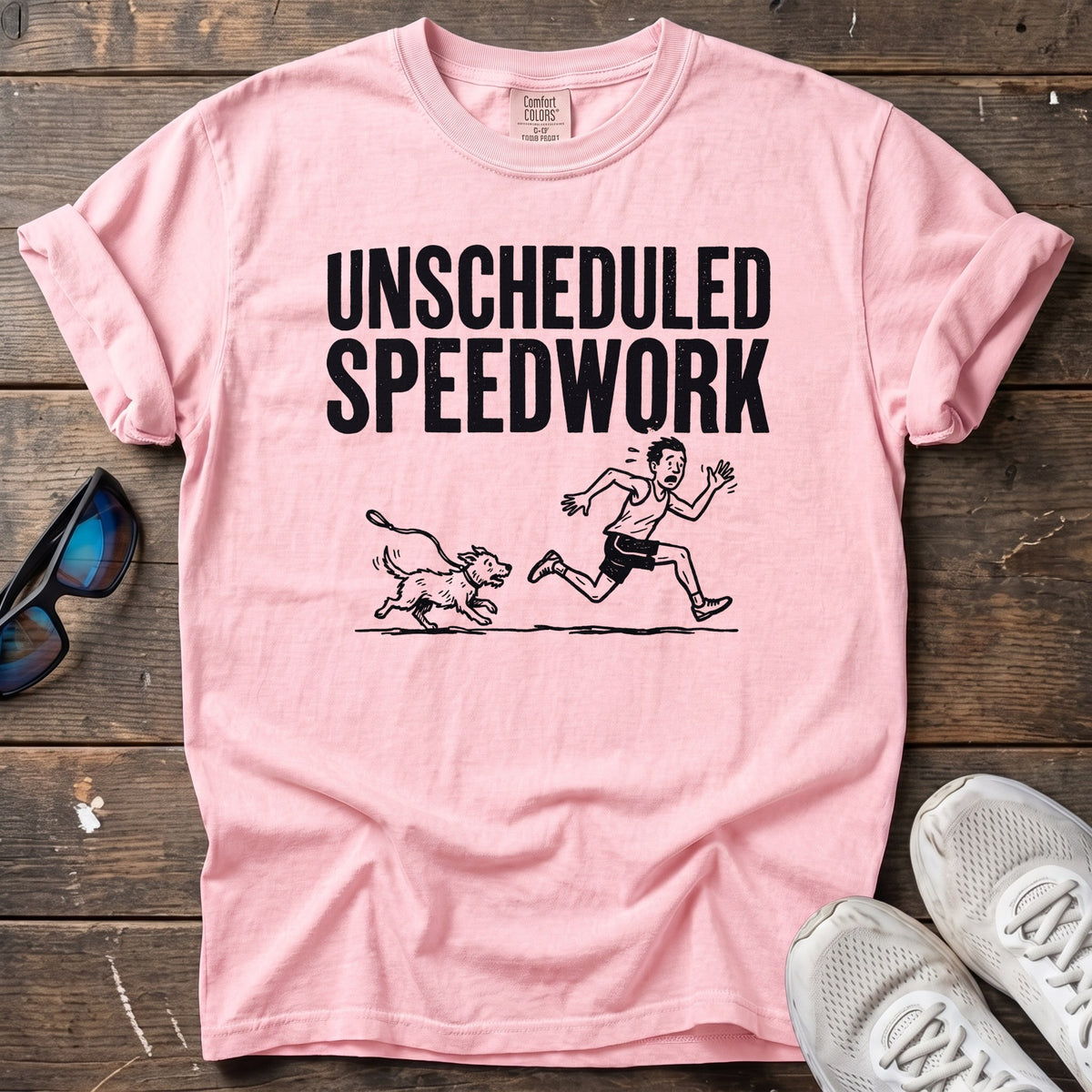 Unscheduled Speedwork Tee — Blossom