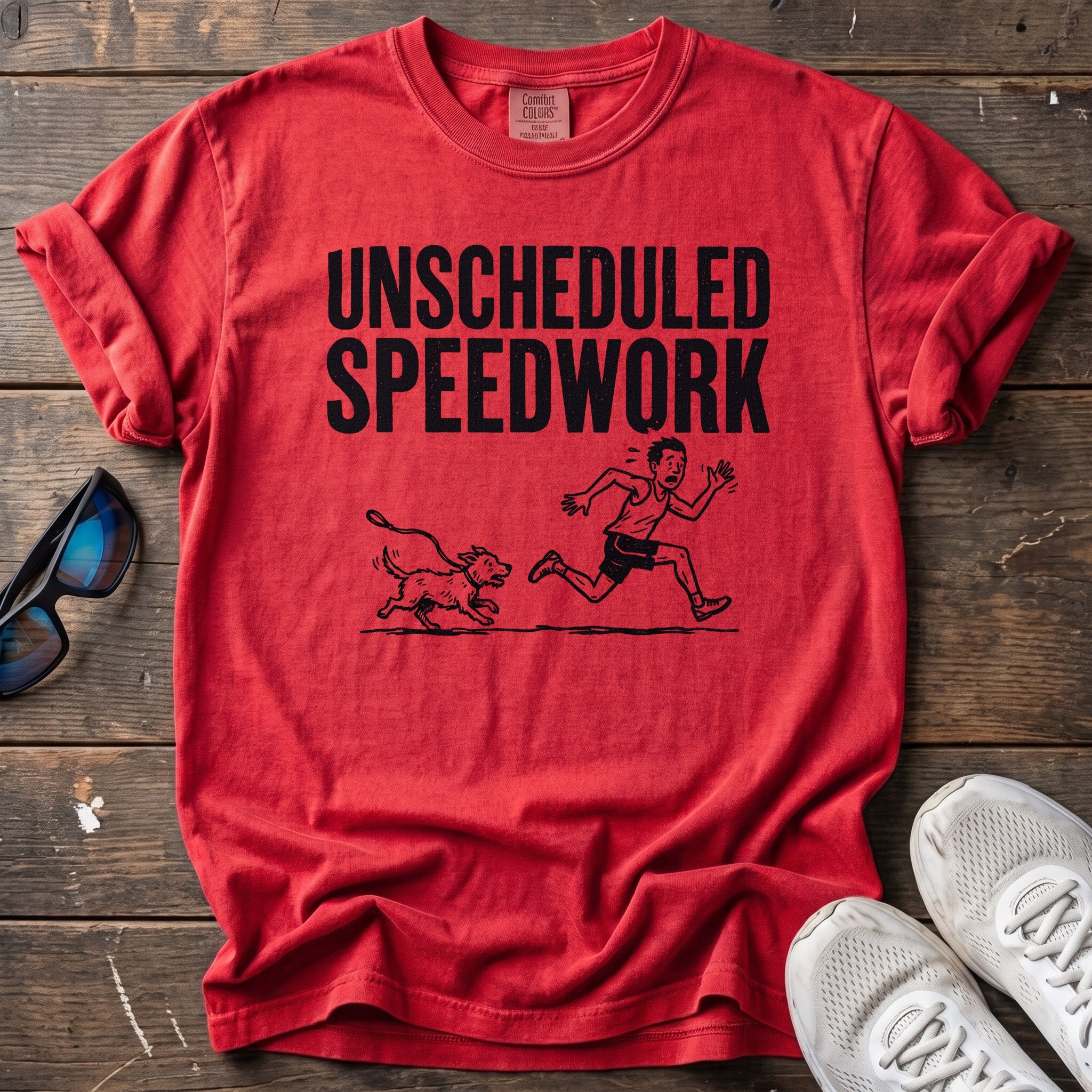 Unscheduled Speedwork Tee — Red