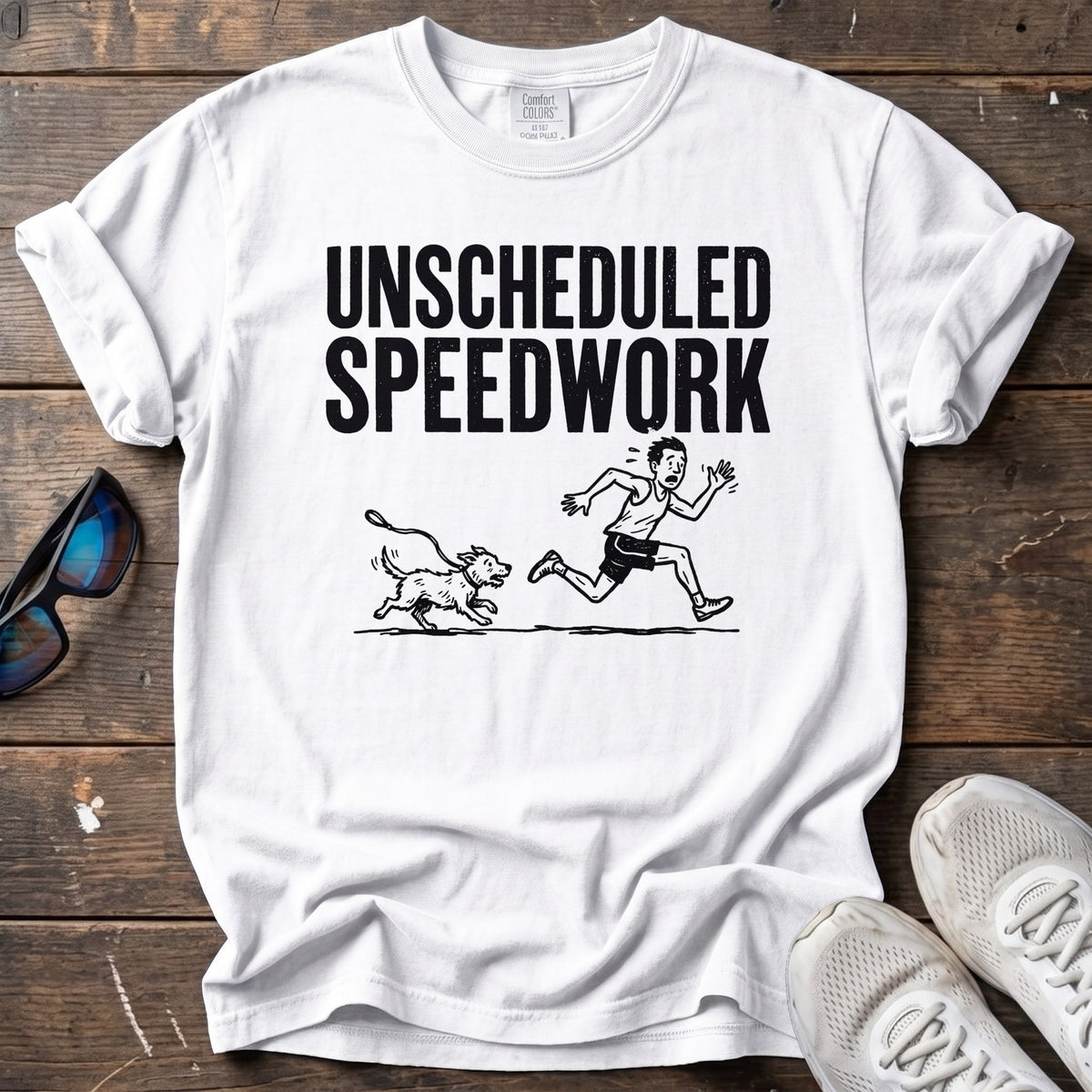 Unscheduled Speedwork Tee — White