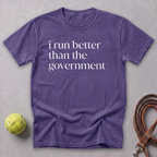 I Run Better Than the Government Tee — Grape