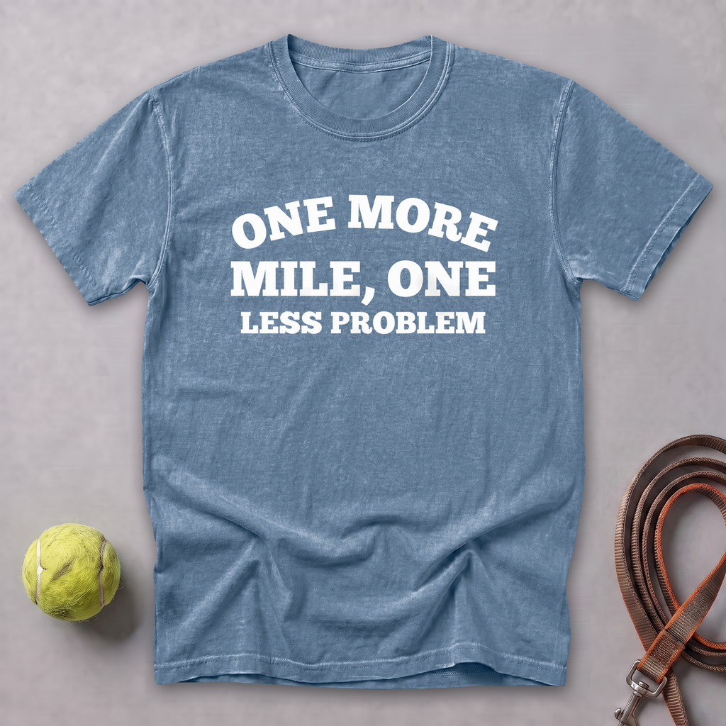 One More Mile, One Less Problem Tee — Blue Jean