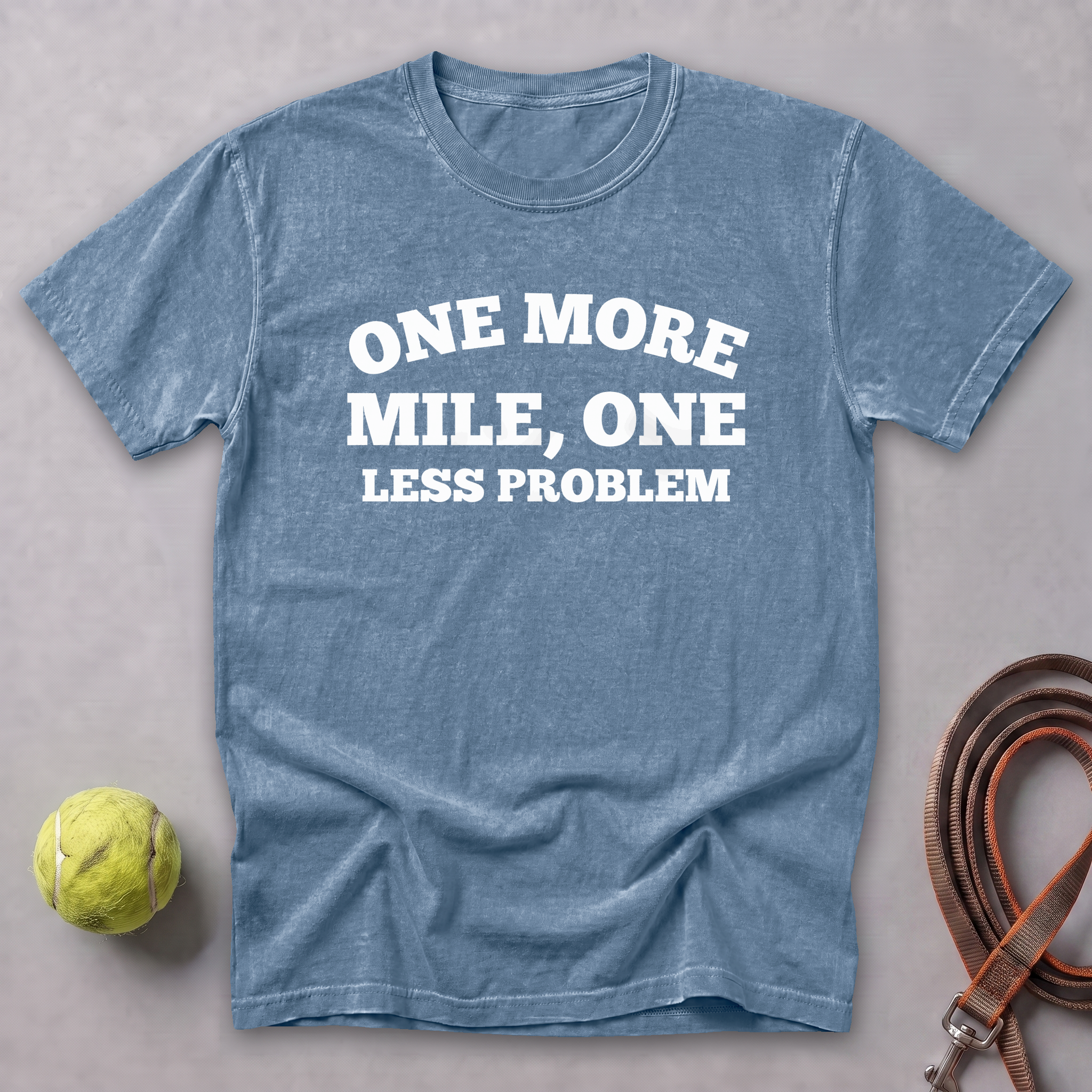 One More Mile, One Less Problem Tee — Blue Jean