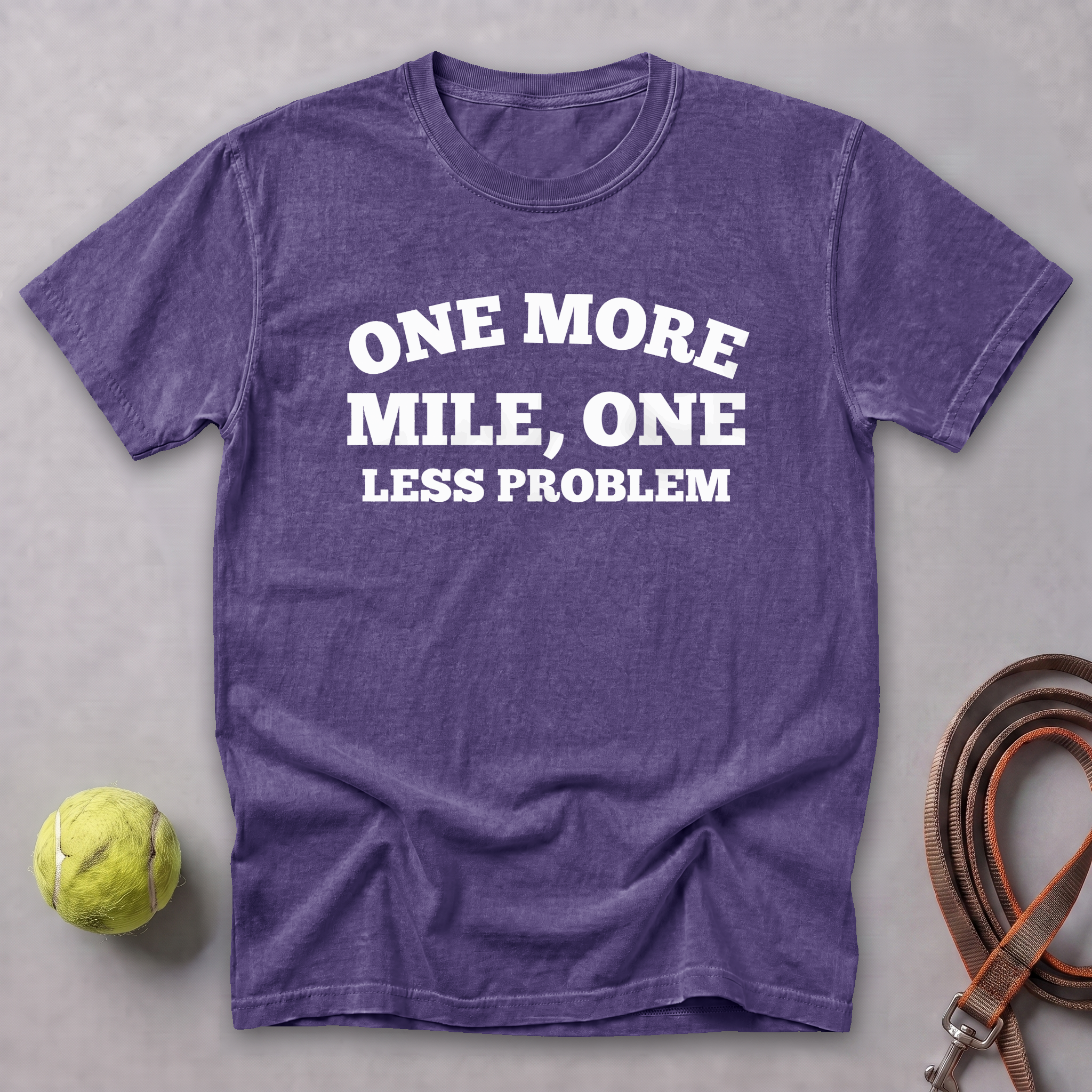 One More Mile, One Less Problem Tee — Grape