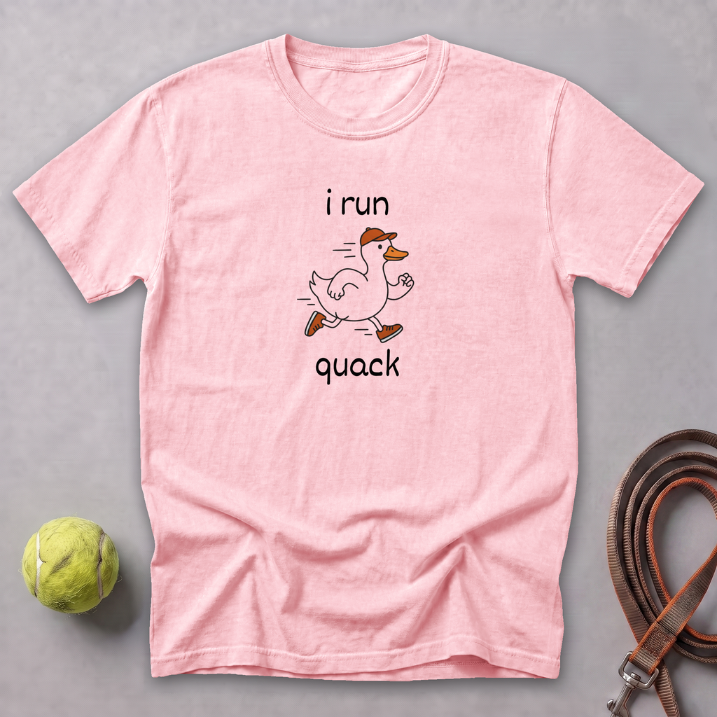 I Run Quack Tee — Blossom