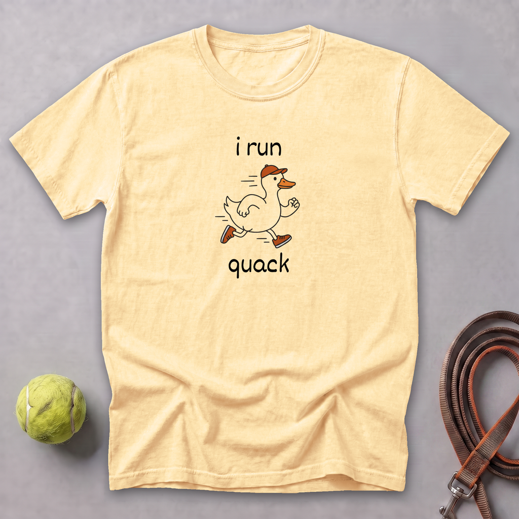 I Run Quack Tee — Butter