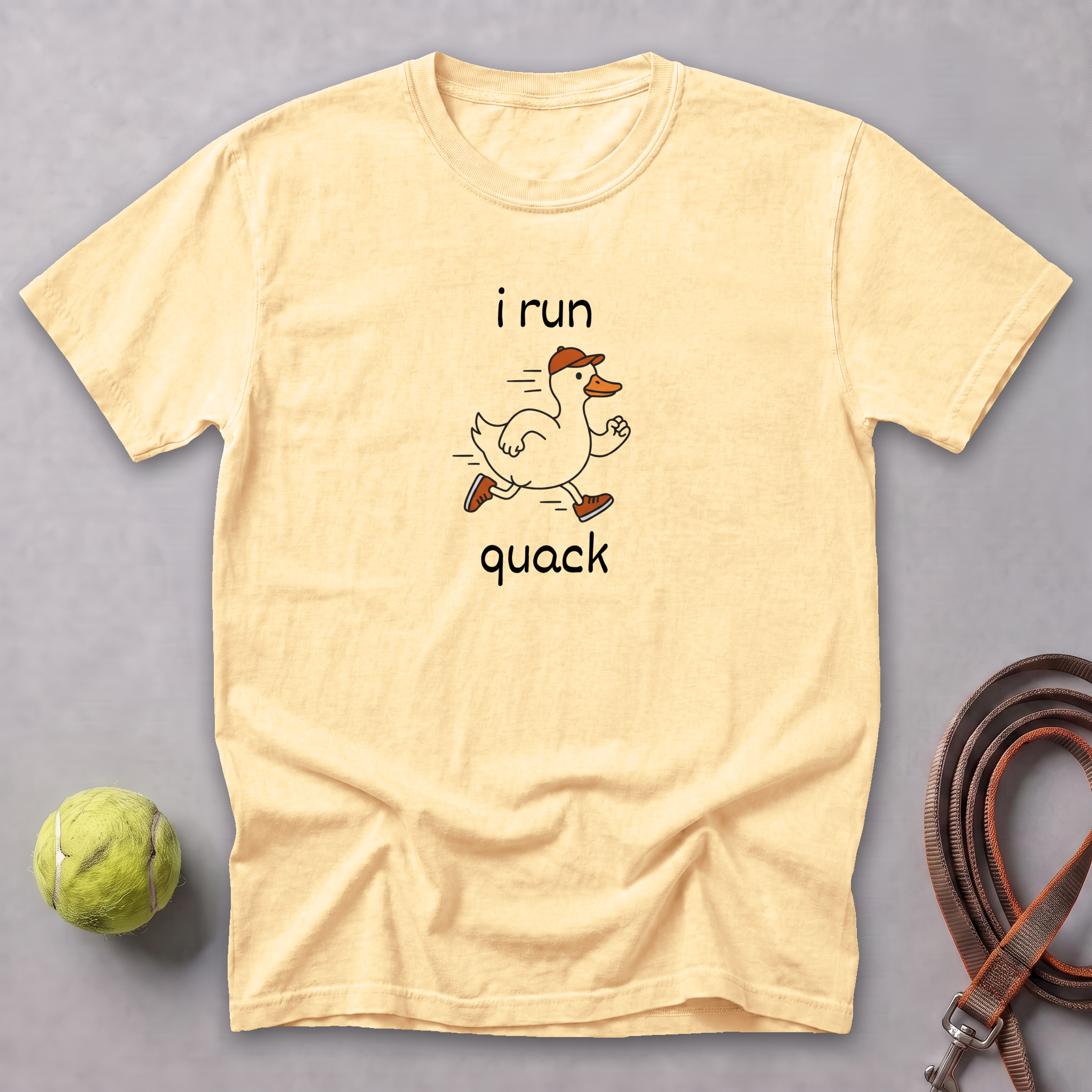I Run Quack Tee — Butter
