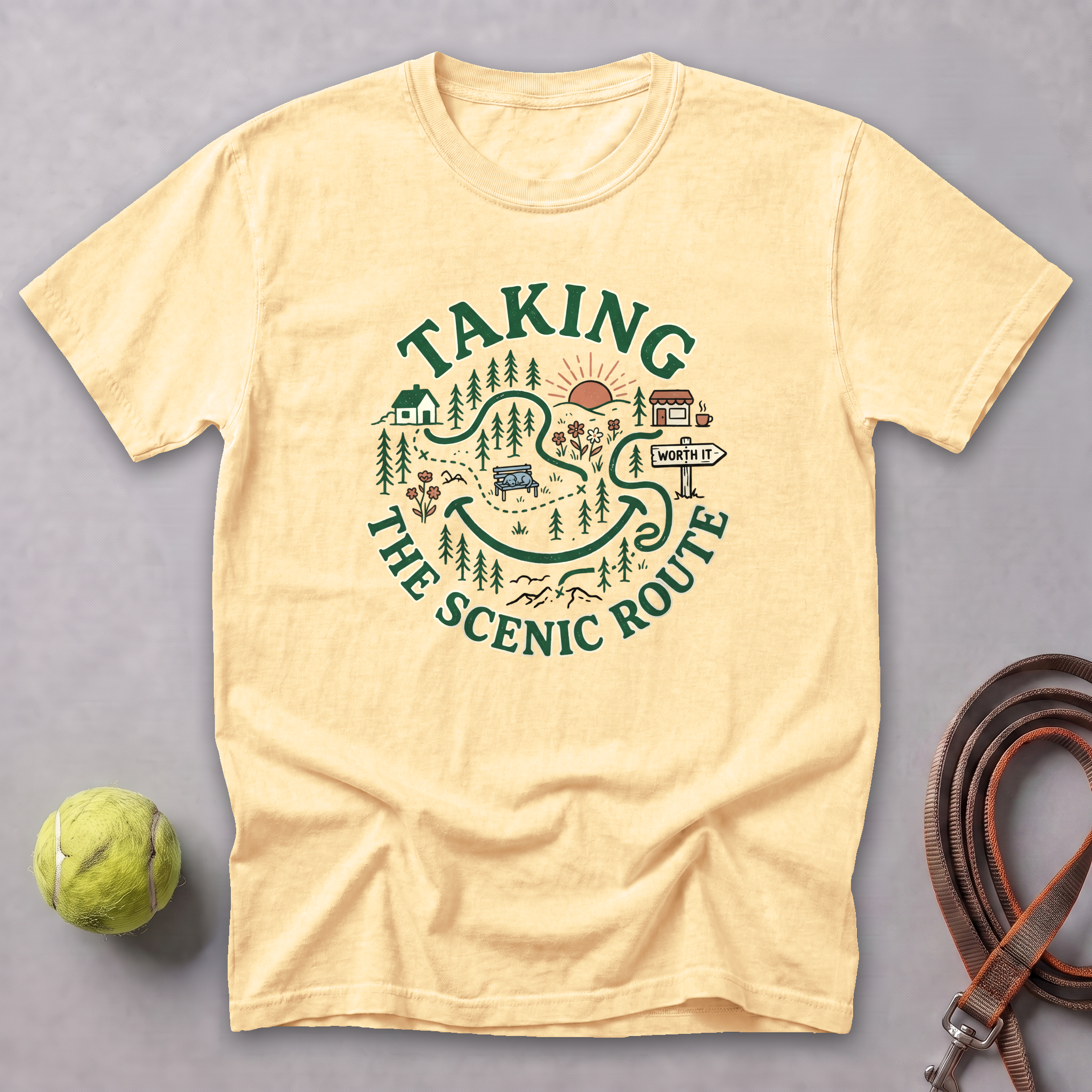 Taking the Scenic Route Tee — Butter
