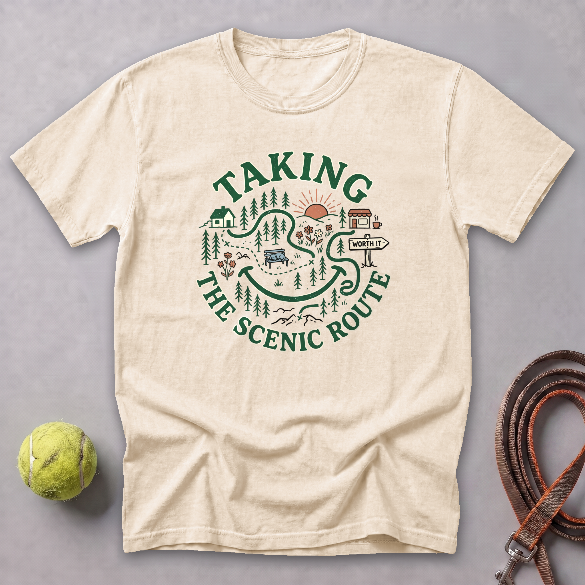 Taking the Scenic Route Tee — Ivory