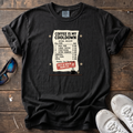 Coffee Is My Cooldown Receipt Tee — Black
